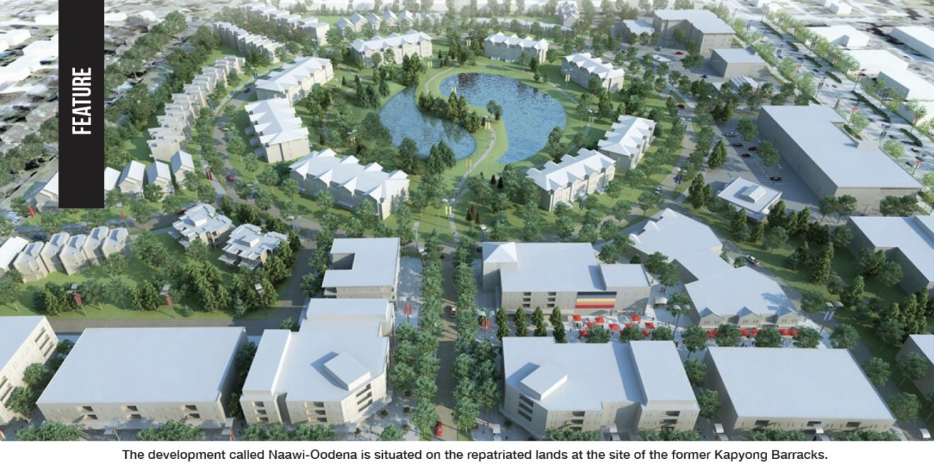 Image of the proposed residential development of NAAWI-OODENA on the site of the former Kapyong Barracks